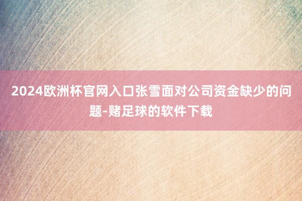 2024欧洲杯官网入口张雪面对公司资金缺少的问题-赌足球的软件下载