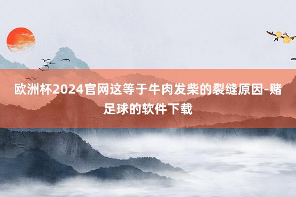 欧洲杯2024官网这等于牛肉发柴的裂缝原因-赌足球的软件下载