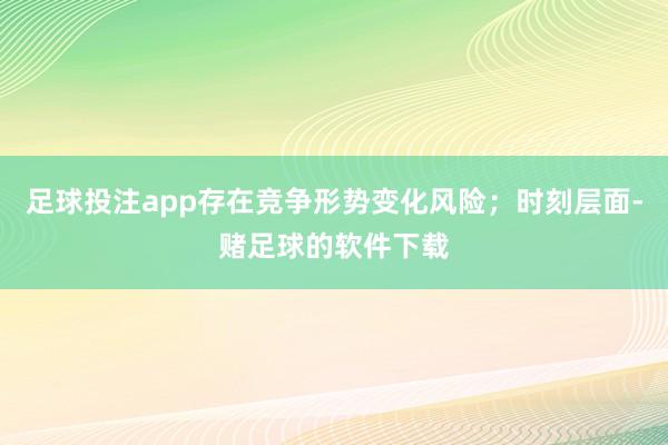 足球投注app存在竞争形势变化风险；时刻层面-赌足球的软件下载
