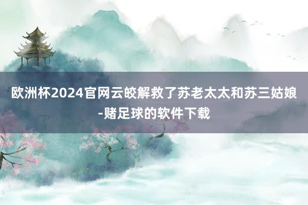 欧洲杯2024官网云皎解救了苏老太太和苏三姑娘-赌足球的软件下载