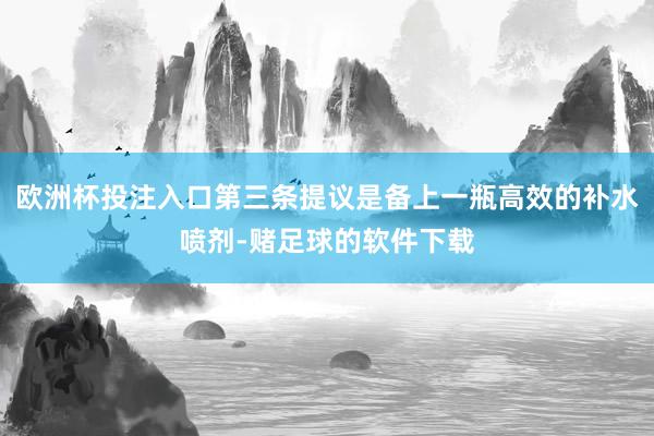 欧洲杯投注入口第三条提议是备上一瓶高效的补水喷剂-赌足球的软件下载