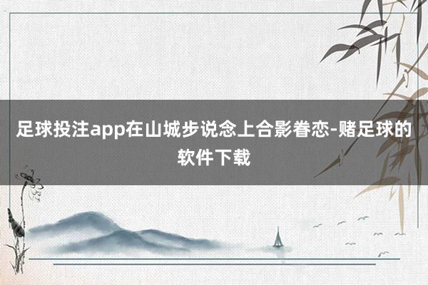 足球投注app在山城步说念上合影眷恋-赌足球的软件下载