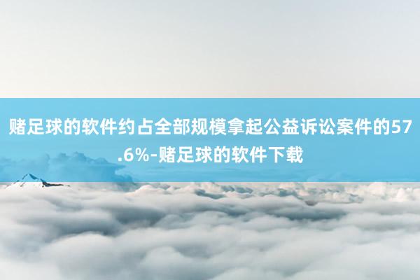 赌足球的软件约占全部规模拿起公益诉讼案件的57.6%-赌足球的软件下载