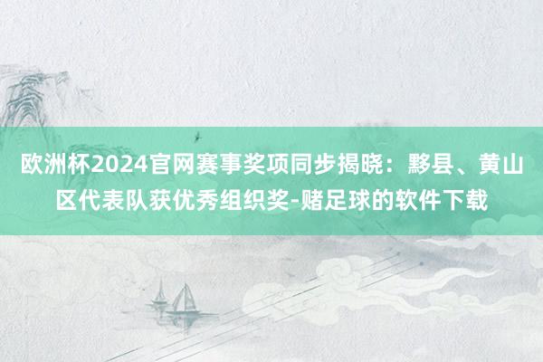 欧洲杯2024官网赛事奖项同步揭晓：黟县、黄山区代表队获优秀组织奖-赌足球的软件下载