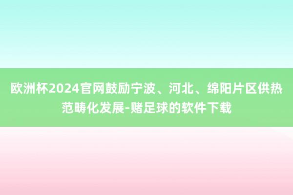欧洲杯2024官网鼓励宁波、河北、绵阳片区供热范畴化发展-赌足球的软件下载