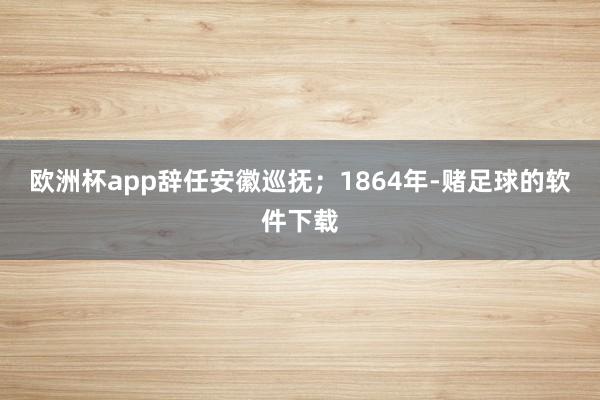 欧洲杯app辞任安徽巡抚；1864年-赌足球的软件下载