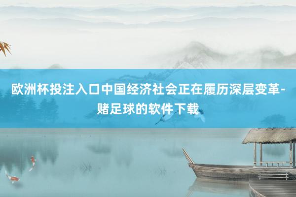 欧洲杯投注入口中国经济社会正在履历深层变革-赌足球的软件下载