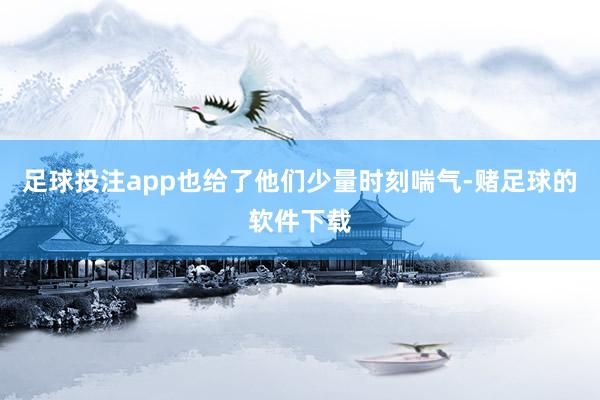 足球投注app也给了他们少量时刻喘气-赌足球的软件下载