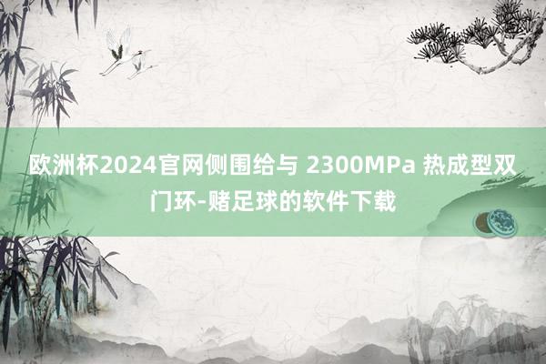 欧洲杯2024官网侧围给与 2300MPa 热成型双门环-赌足球的软件下载