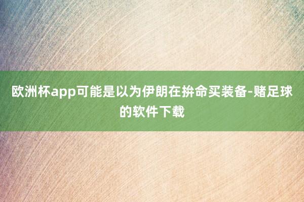 欧洲杯app可能是以为伊朗在拚命买装备-赌足球的软件下载