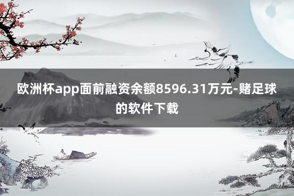 欧洲杯app面前融资余额8596.31万元-赌足球的软件下载
